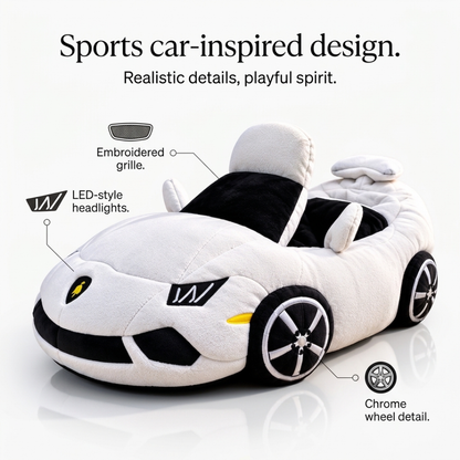 Car-Shaped Plush Slipper