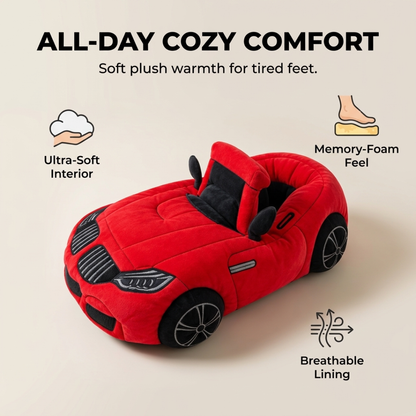 Car-Shaped Plush Slipper