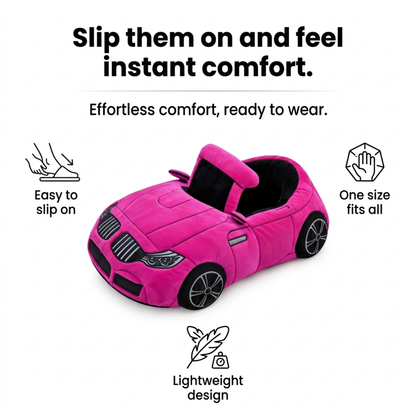 Car-Shaped Plush Slipper